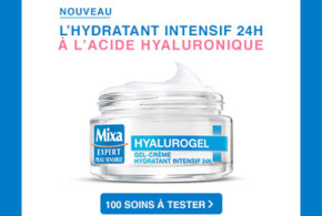Test de produit, crèmes hydratantes Hyalurogel Mixa