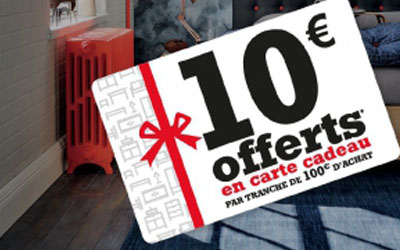 10 euros offerts en carte cadeau