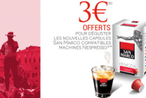 3 euros offerts sur les capsules