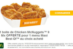 9 Chicken nuggets offerts