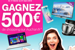 Bon d'achat Auchan de 500 euros à gagner