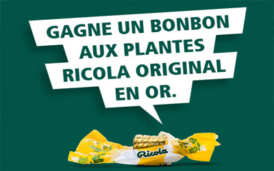 Bonbon Ricola en or 18 carats à gagner