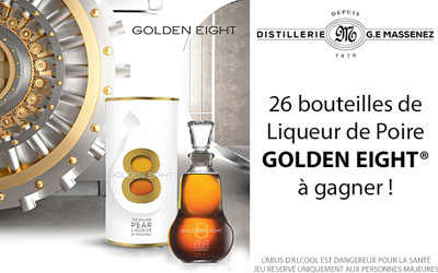 Bouteilles de Liqueur de Poire "Golden Eight"