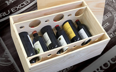 Caisse de 18 bouteilles de vin