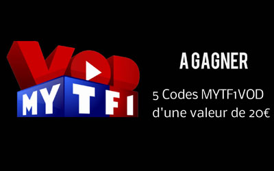 Code cadeau de 20 euros sur MyTF1 VOD à gagner