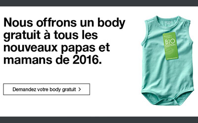 Echantillon gratuit, Body en coton