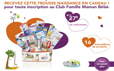 Echantillon gratuit, Trousse naissance