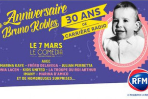 Invitations pour la soirée "Bruno Roblès fête ses 30 ans" à gagner