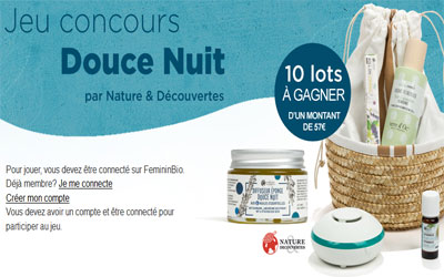 Produits de soins Natures et Découvertes à gagner