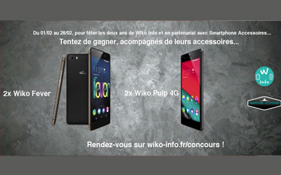 Smartphones Wiko Fever 4G à gagner