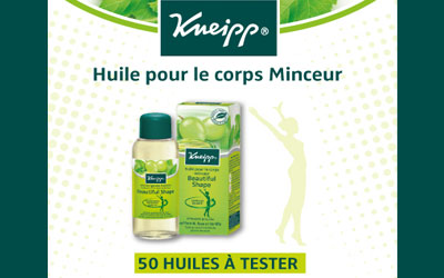 Test de produit, Huile pour le corps Minceur de Kneipp