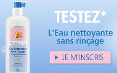 Test de produit, eaux nettoyantes sans rinçage Natessance