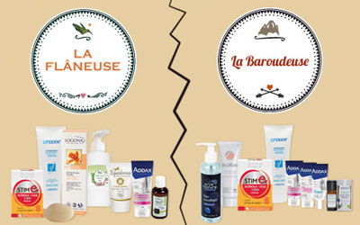 Trousses Betrousse remplies de produits de beauté