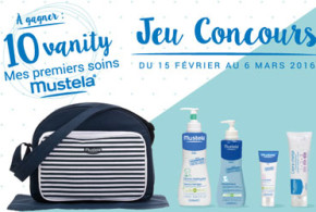 Vanitys Mustela comportant 5 produits bébé à gagner