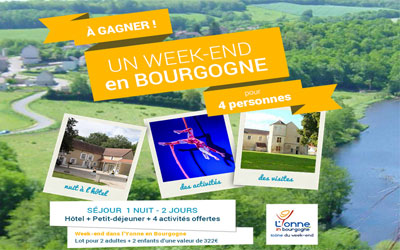 Week-end pour 4 dans l'Yonne à gagner