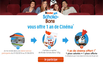 un an de cinema offert