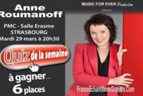 Invitations pour le spectacle d'Anne Roumanoff