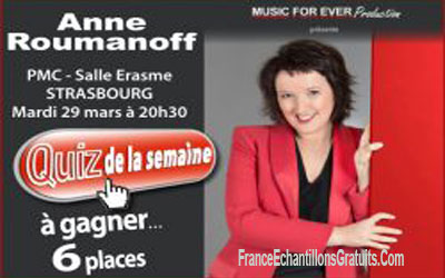 Invitations pour le spectacle d'Anne Roumanoff