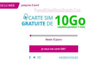 Carte Sim Gratuite de 10Go