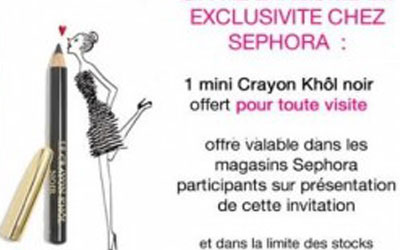 Echantillon gratuit, crayon khôl de Lancôm