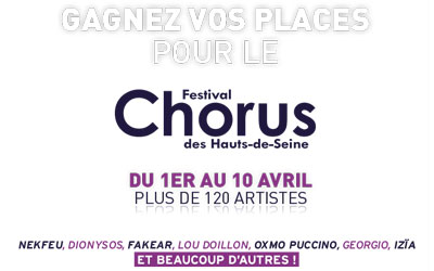 Invitations pour le Festival Chorus des Hauts-de-Seine