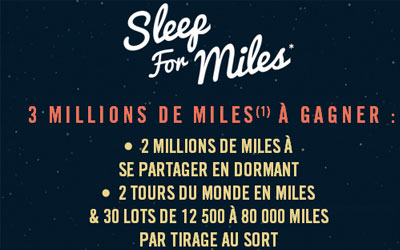 12500 à 140000 Miles à gagner