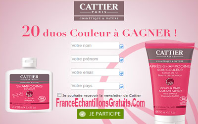 Produits capillaires Cattier à gagner