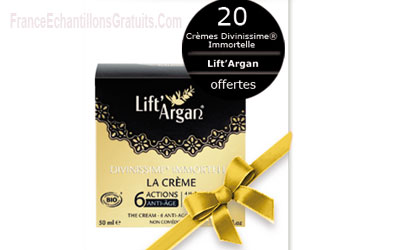 Produits de soins "Crème Divinissime" Lift'Argan