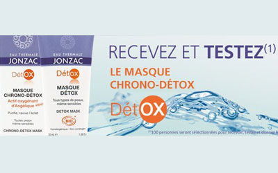 Test de produit, Masque Chrono-Détox Eau Thermale Jonzac