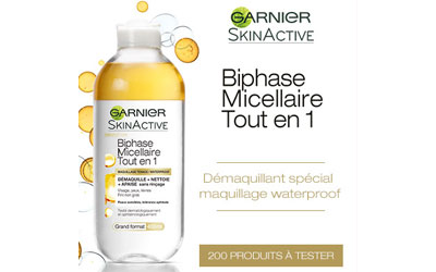 Test produit SkinActive Biphase Micellaire Garnier