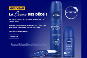 Test de produit, déodorant Protect & Care de Nivea