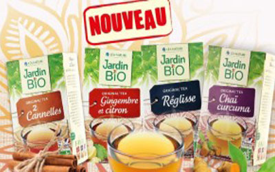 Test de produit, lots d’infusions Jardin Bio