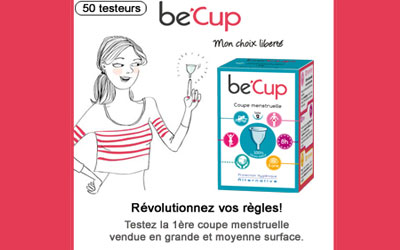 Testez be'Cup, coupe menstruelle Taille 2