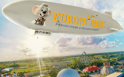 Vol en Zeppelin au dessus d'Europa-Park en Allemagne