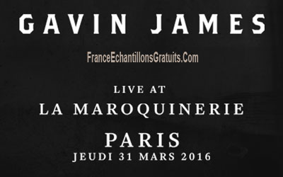 Invitation pour le concert de Gavin James