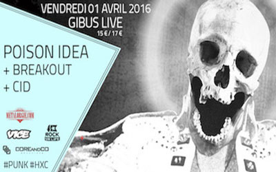 Invitations pour le concert de Poison Idea