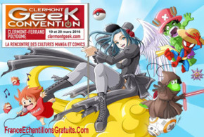 Invitations pour le salon "Clermont Geek Convention"