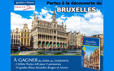 Billets de train A/R Thalys Paris-Bruxelles pour 2