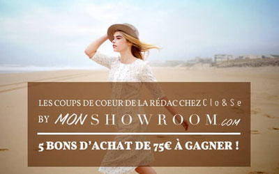 Bons d'achat Monshowroom de 75 euros