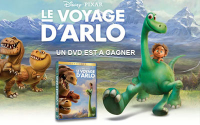 DVD du dessin-animé "Le voyage d'Arlo"