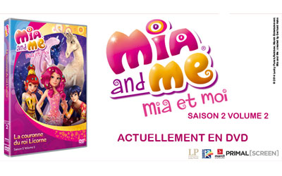 DVD du dessin-animé "Mia & Me : La Couronne du Roi Licorne"