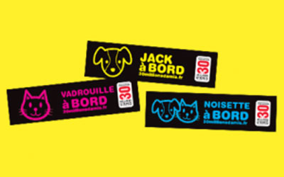 Echantillon gratuit, Sticker personnalisé animal pour voiture
