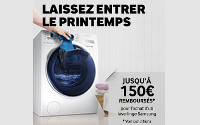 Lave-linge Samsung remboursé