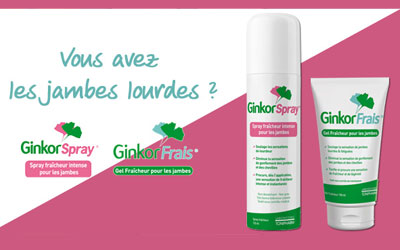 Produits de soins pour les jambes lourdes "Ginkor"