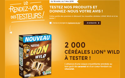 Test de produit, Céréales Lion Wild