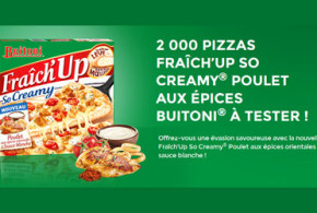 Test produit Pizzas Buitoni FraichUp So Creamy au poulet