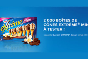 Test de produit, boîtes de Cônes Extrême Mini