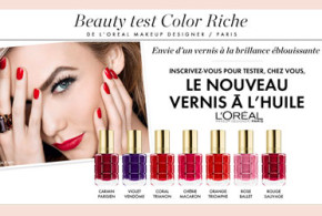 Test de produit, vernis à l’huile L’Oréal