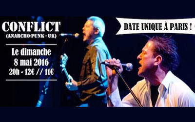 Invitations pour pour le concert de Conflict