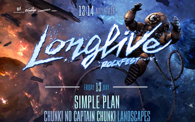 Invitation pour le festival "Longlive Rockfest"
